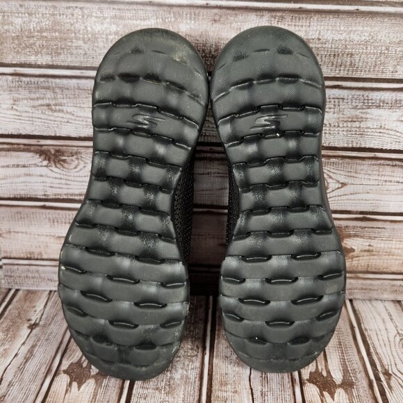 SKECHERS Go Walk Women's 10 Black Mesh Slip-On Flat Comfort Shoes 15600 EUC - Picture 8 of 9